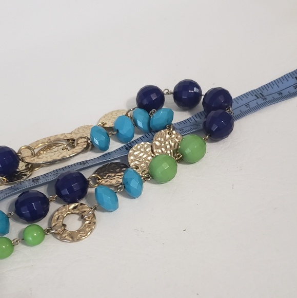 Graziano multicolored double string necklace - Picture 6 of 6